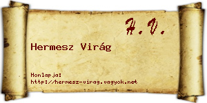 Hermesz Virág névjegykártya